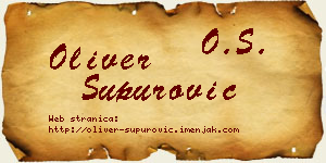 Oliver Supurović vizit kartica